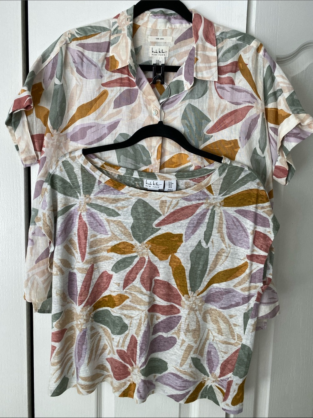 Nicole Miller Camp Shirt with Linen Tee